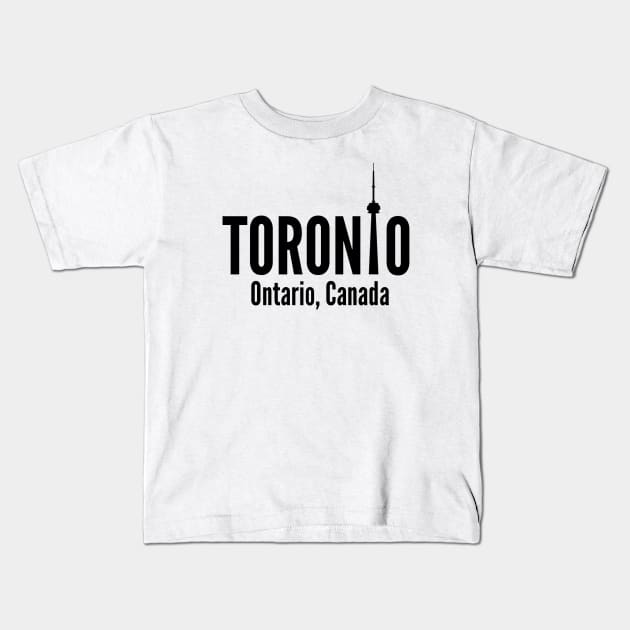 Toronto with CN Tower Kids T-Shirt by swiftscuba